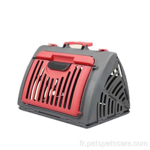 Cage de transporteur avec tapis pour animaux de compagnie pour voyages aériens